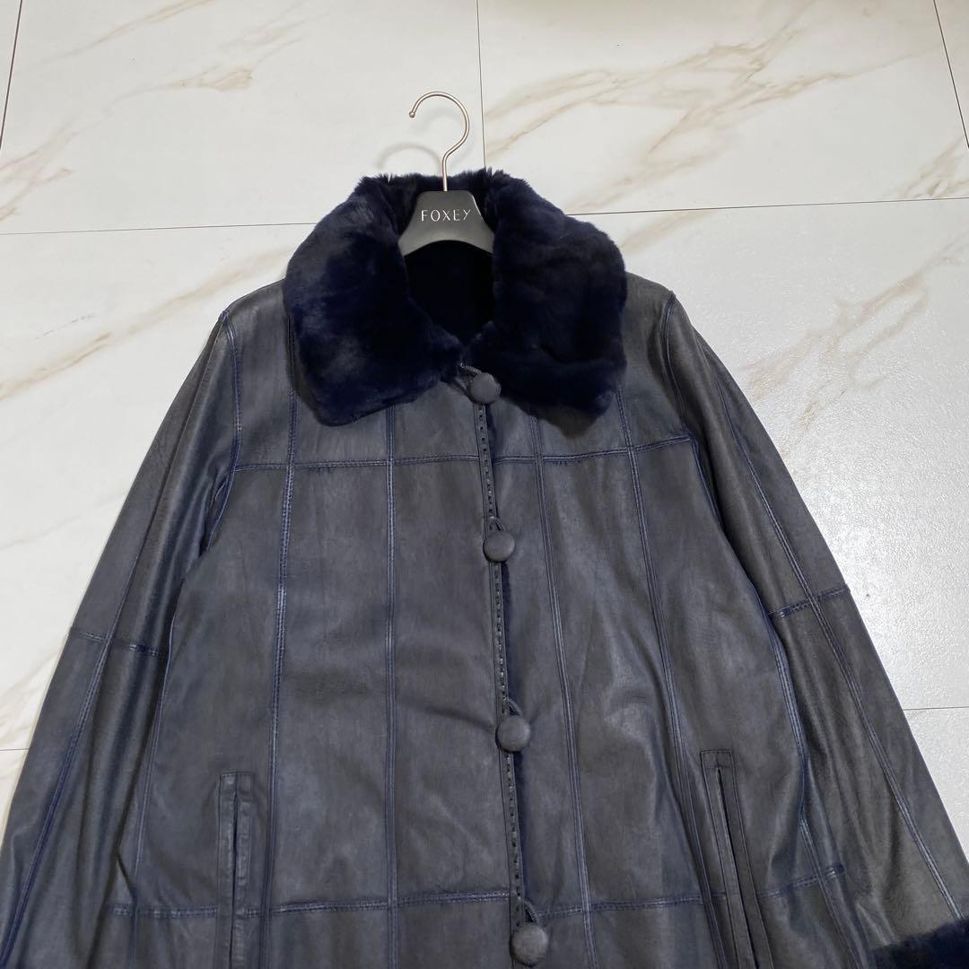 希少♡KBfur 羊革 染色ウィーゼルファー リアルムートンコート 高級毛皮