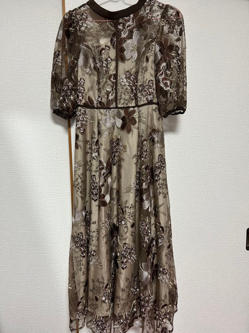 kana フラワー刺繍シースルーパーティードレス Mサイズ