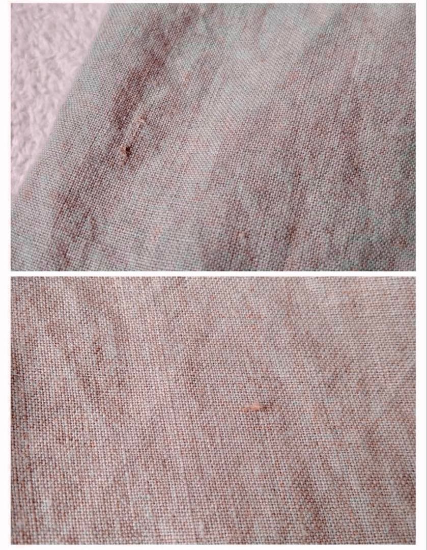 イチアンティークス　ロングワンピース　ピンタック　ギャザー　リネン　くすみピンク