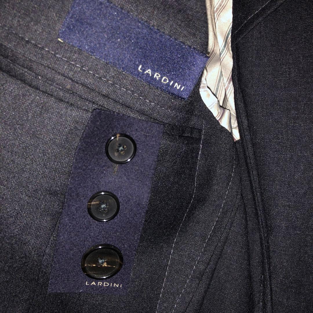 LARDINI グレーモヘアスーツ 42