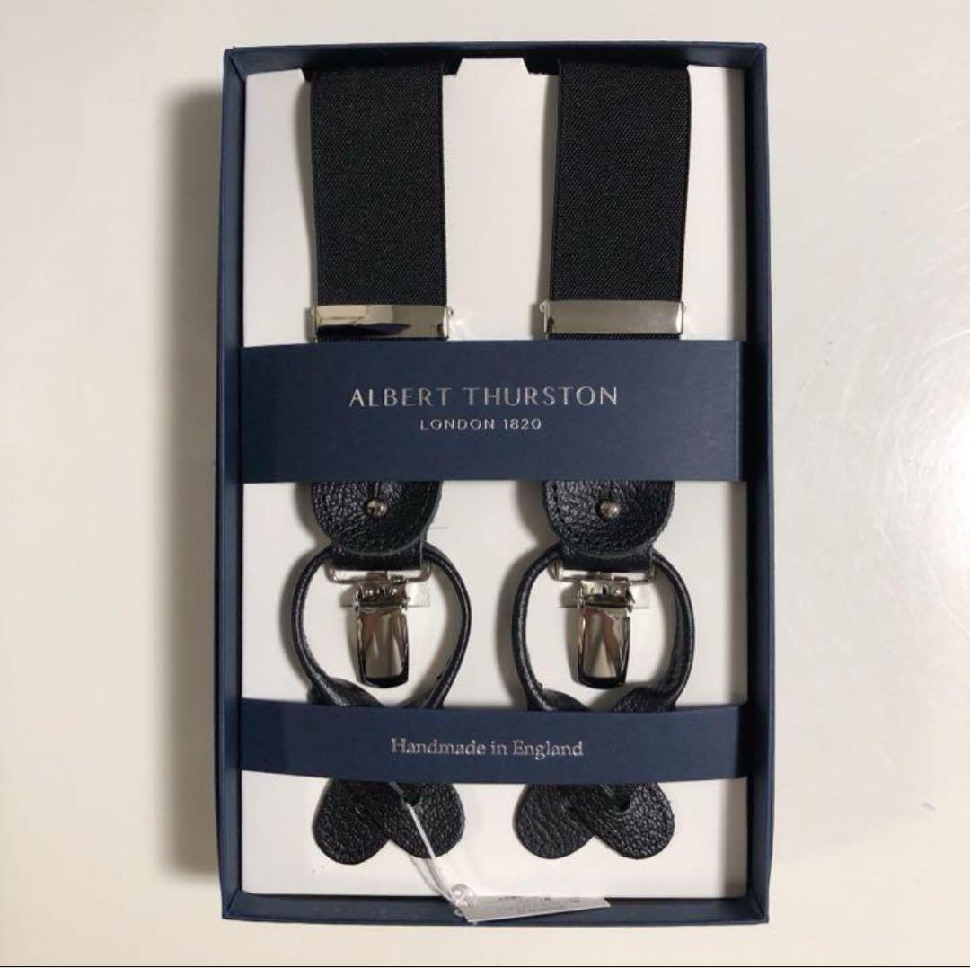 【新品未使用】 THURSTON ハンドメイド サスペンダー 黒