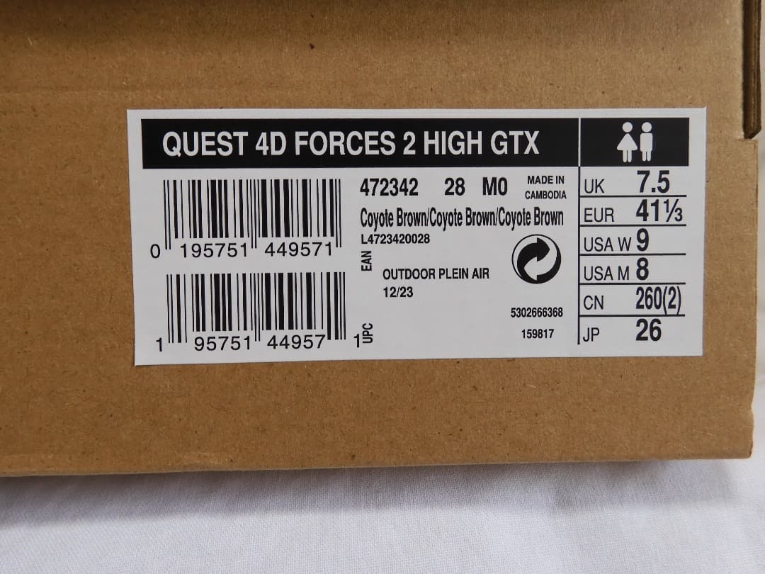 サロモン ゴアテックスブーツ Salomon Quest4D サイズ 26cm