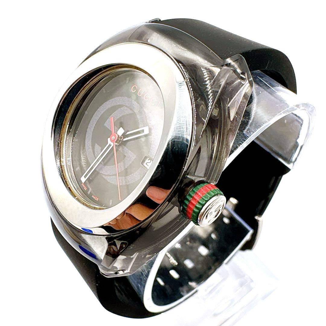 【新品電池&ベルト】GUCCI シンク 137.3 レディース 時計 デイト