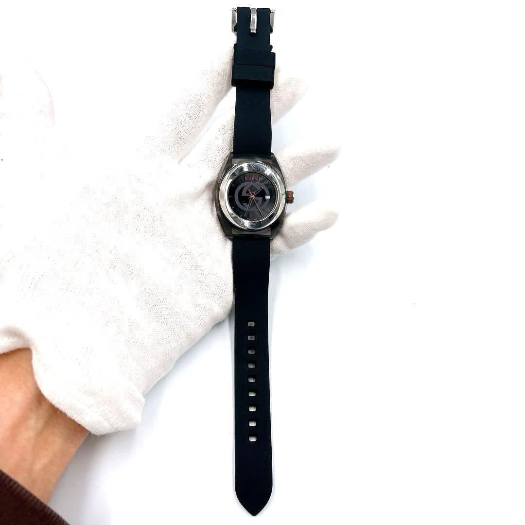 【新品電池&ベルト】GUCCI シンク 137.3 レディース 時計 デイト