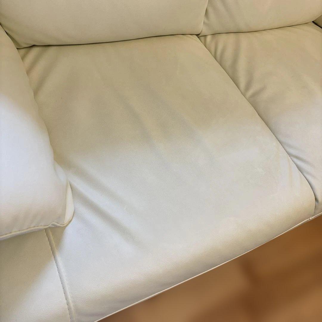 ニトリ　Nシールド　2人用ソファ　アイボリー　合皮