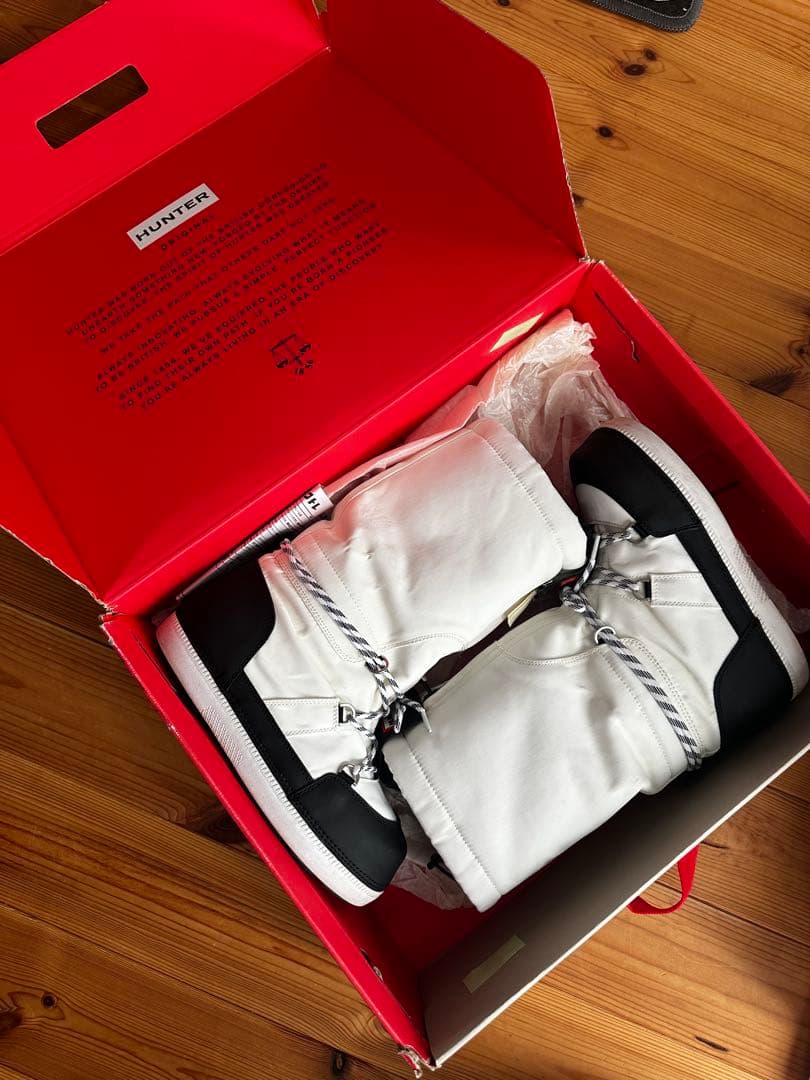 レア　ハンター　スノーロングブーツ ホワイト　24cm レディース