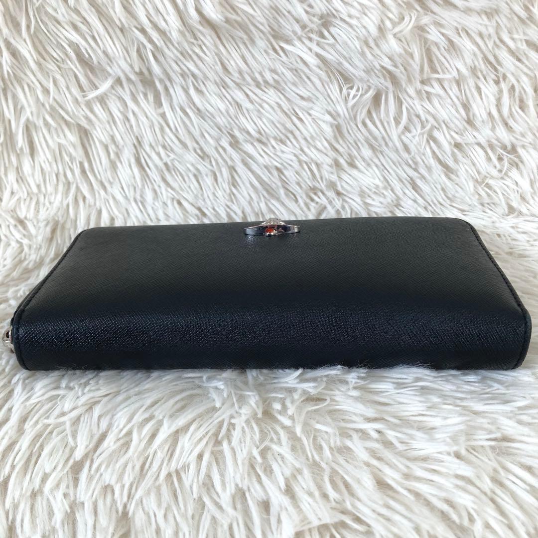 ヴィヴィアンウエストウッド　ディアマンテ　長財布 レザー　ブラック