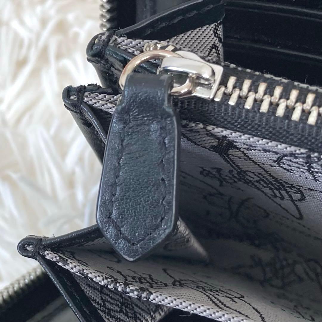 ヴィヴィアンウエストウッド　ディアマンテ　長財布 レザー　ブラック