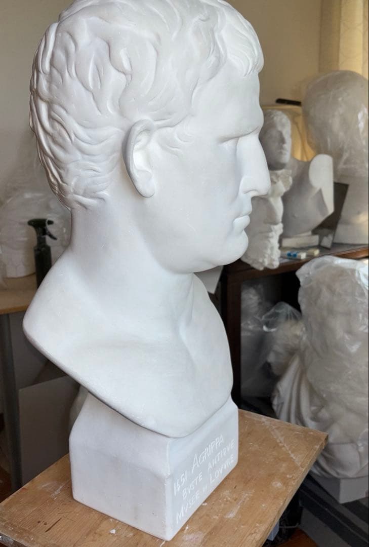 石膏像 アグリッパ　デッサン インテリア 彫刻