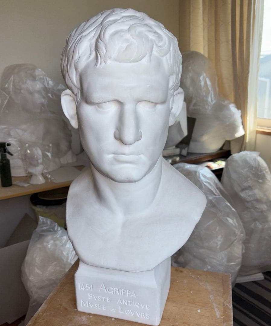 石膏像 アグリッパ　デッサン インテリア 彫刻
