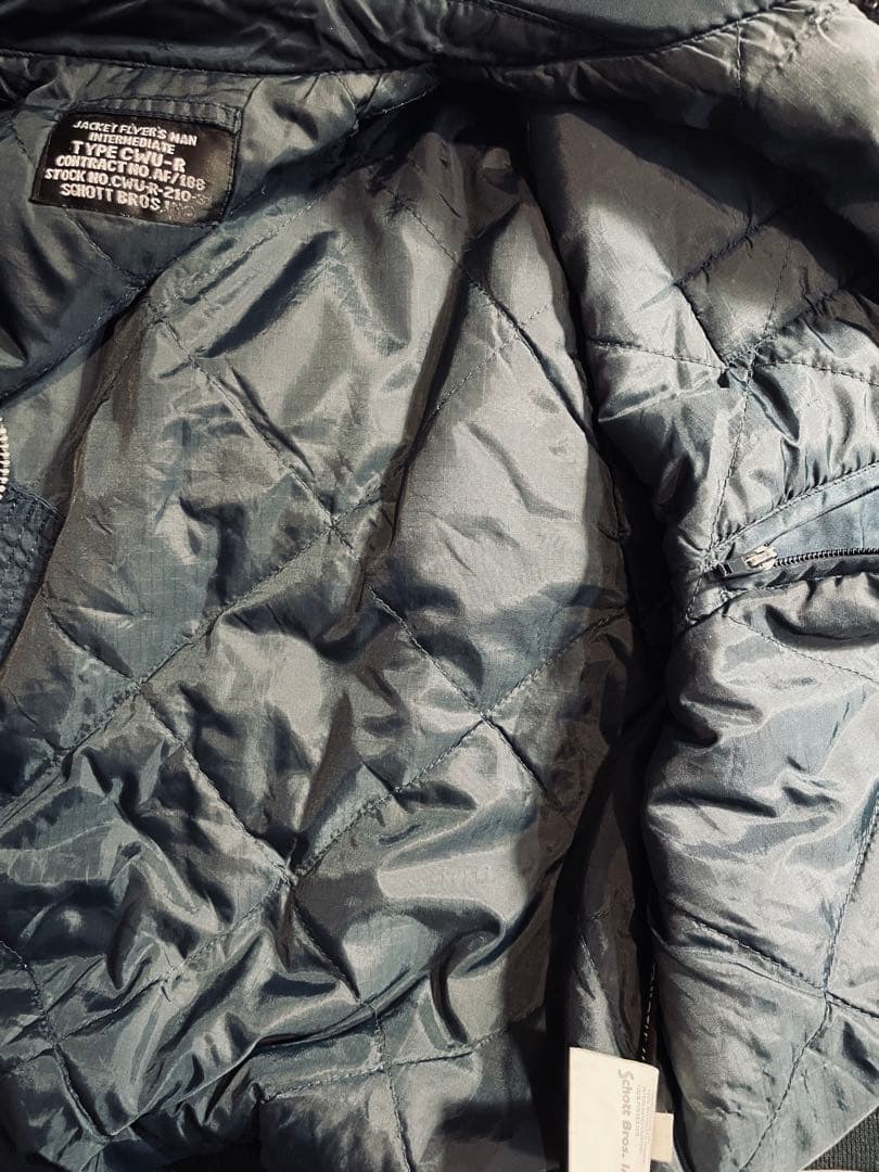 D*0様 Schott ショット CWU-R フライトジャケット 古着 ネイビー