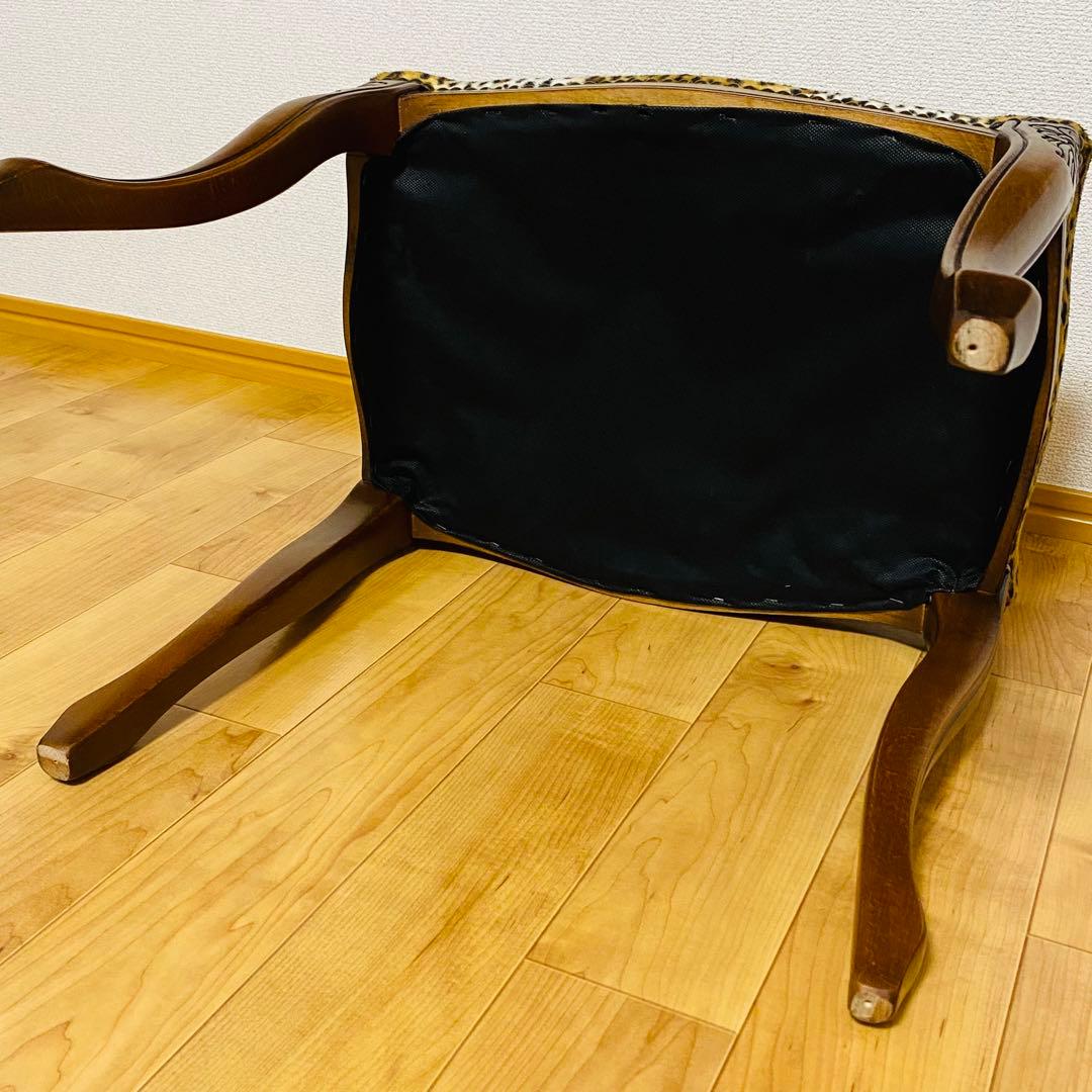 極美品✨高級イタリア家具 オットマン 猫脚 ヒョウ柄