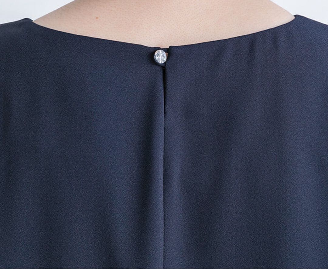 EMOTIONALL DRESSES ネイビー レース袖 パーティードレス　L