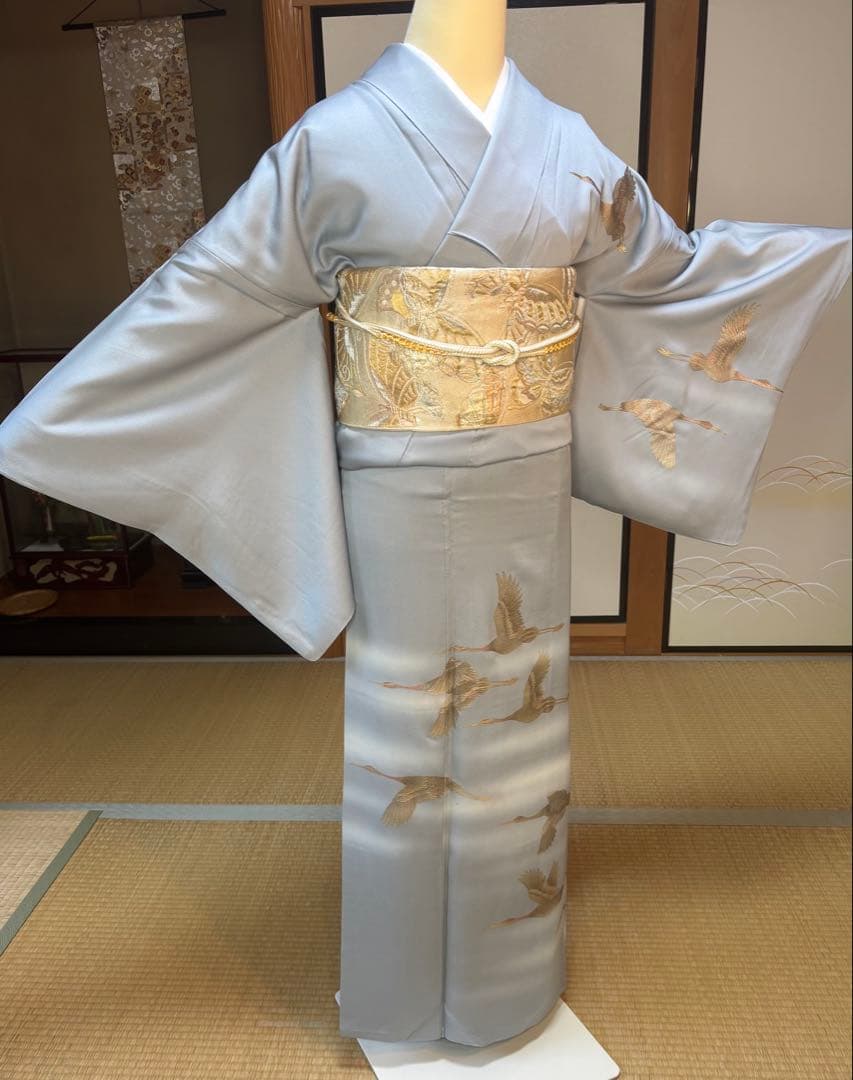 正絹訪問着　袋帯　２点セット