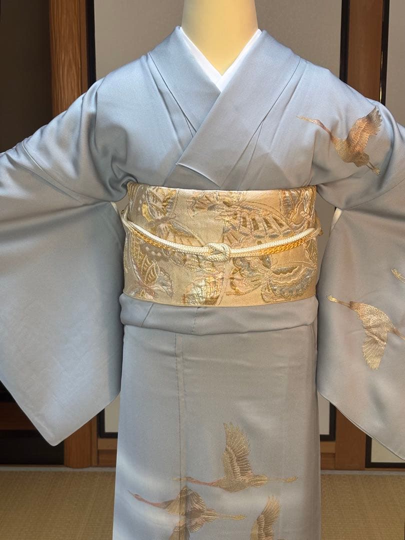 正絹訪問着　袋帯　２点セット