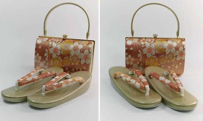 振袖・訪問着に最適　ゾーリバッグセット　帯地使用（佐賀錦）　新品　Fサイズ　02