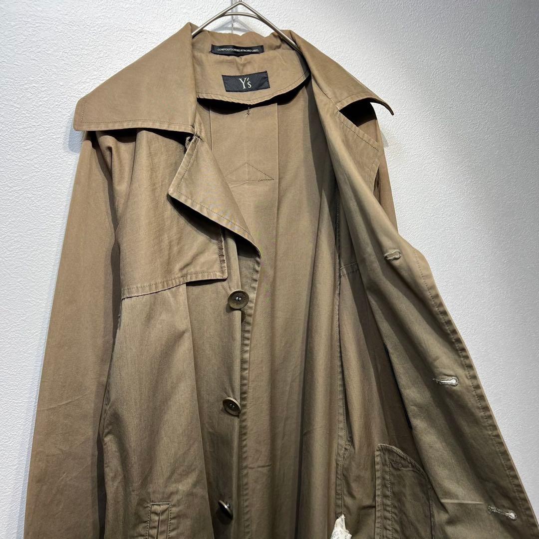 希少 Y’s BORN PRODUCT 上質 デザイン ロング チェスターコート