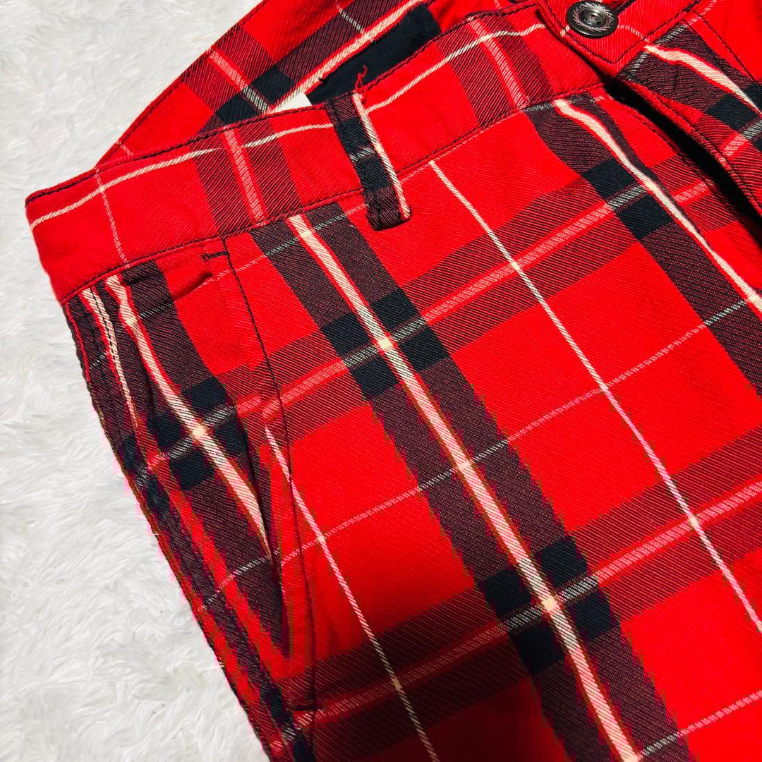 y2k 00s Double Edge フレア パンツ ボンテージ パンツ L