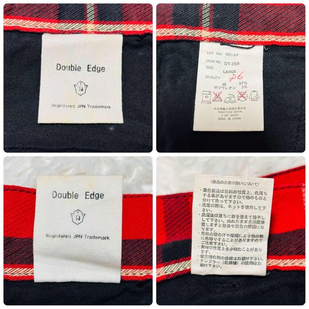 y2k 00s Double Edge フレア パンツ ボンテージ パンツ L