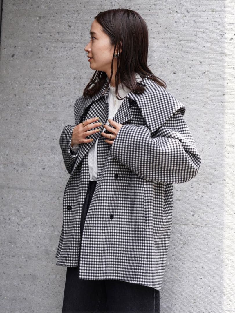 Ballsey ウールビーバーメルトン ビッグカラーコート