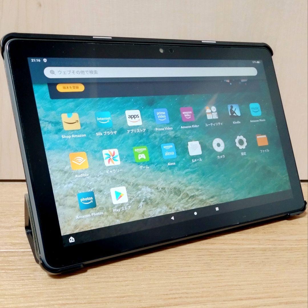 美品 Fire HD 10 PLUS グレー 現行版 カバー付き