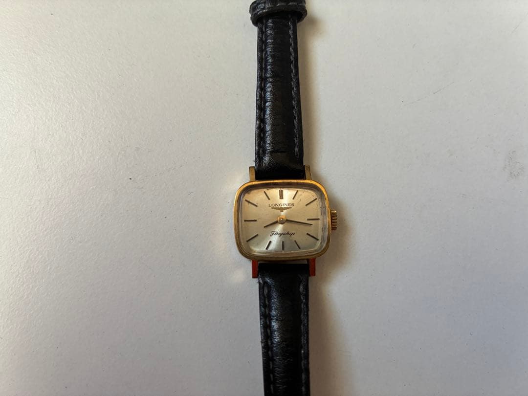 LONGINES レディース腕時計 Flagship 黒革