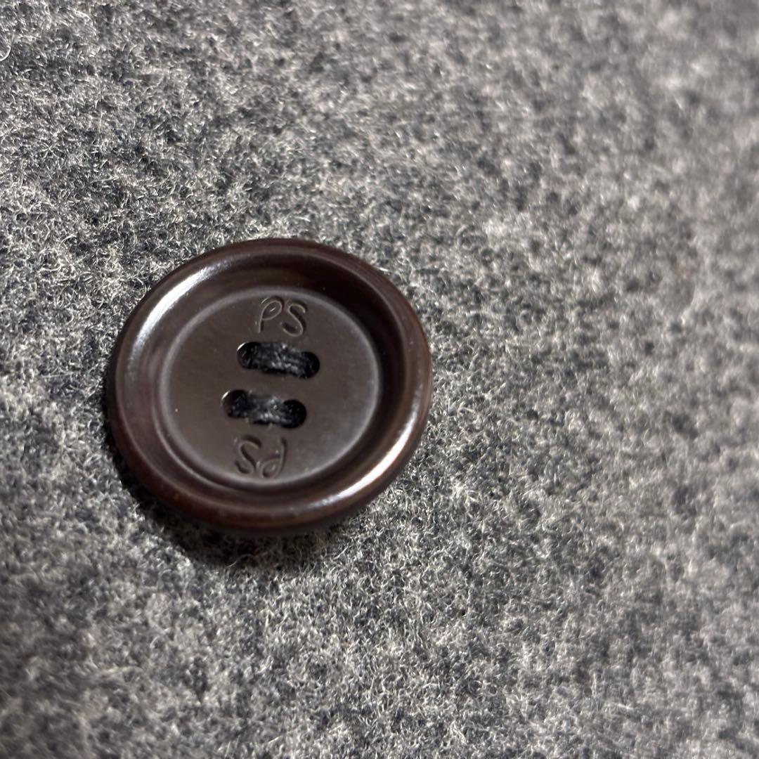 日本製　paul smith ウール　ハーフコート　ジャケット　マルチストライプ