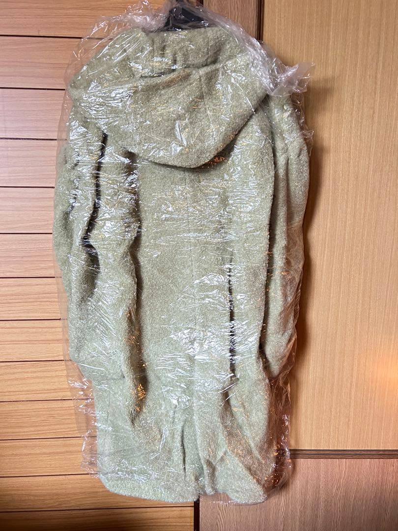 さ*ら様 ボーダーアットバルコニー　パフスリーブボアコート￼ M 新品