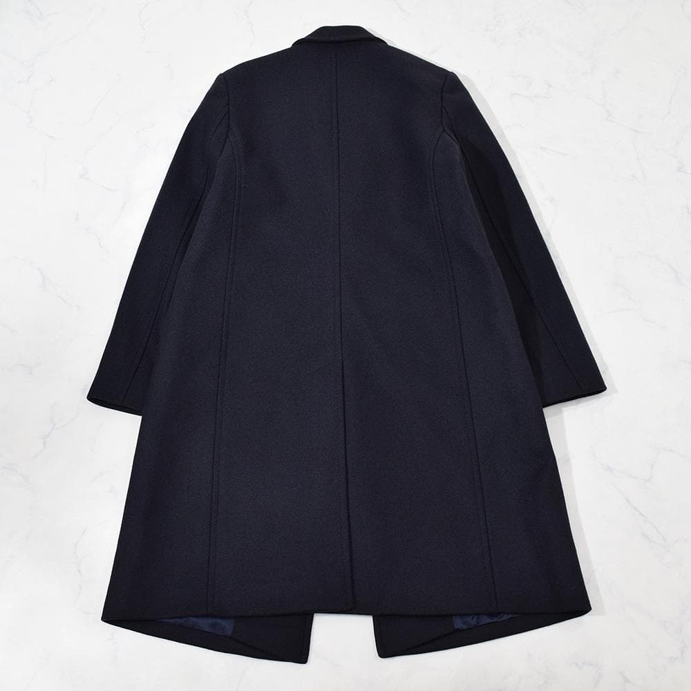 MACPHEE イタリア製 カシミヤウール メルトン チェスターコート 紺 34
