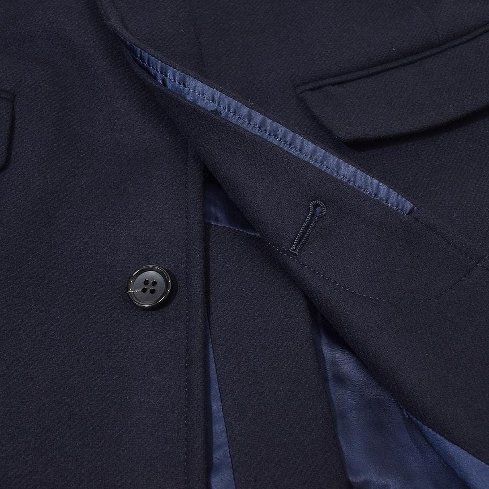 MACPHEE イタリア製 カシミヤウール メルトン チェスターコート 紺 34