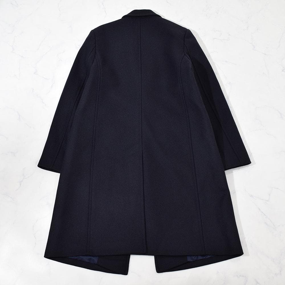 MACPHEE イタリア製 カシミヤウール メルトン チェスターコート 紺 34