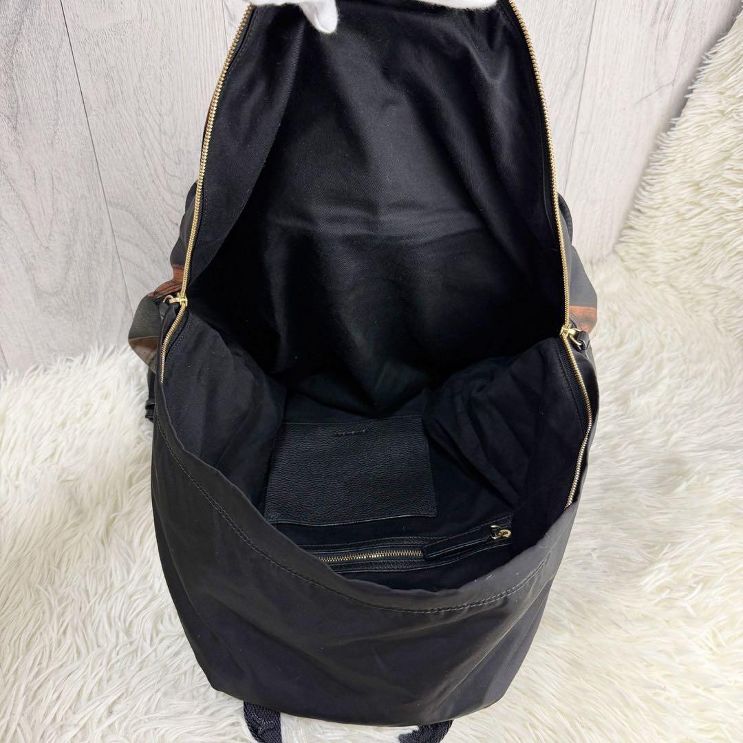 美品♡Givenchy ジバンシー ロゴ スタッズ ナイロン レザー リュック