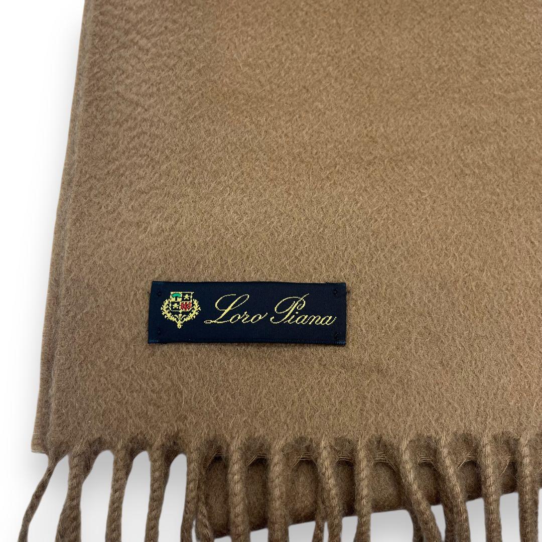 極美品■ロロピアーナ 最高級カシミヤ100 マフラー フリンジ 男女兼用