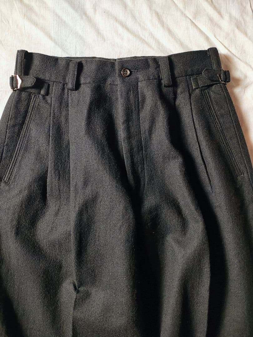 80s コムデギャルソンオム　2タックワイドスラックス　シンチバック　本人期