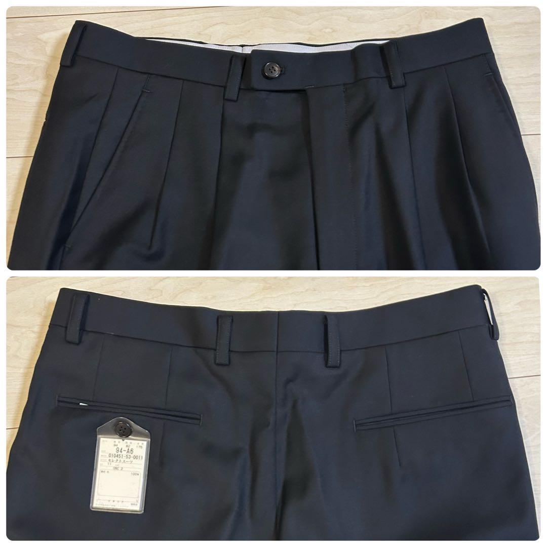 【新品】LONNER×ゼニア 濃紺 ダブルブレスト スーツ 94-A6 イタリア