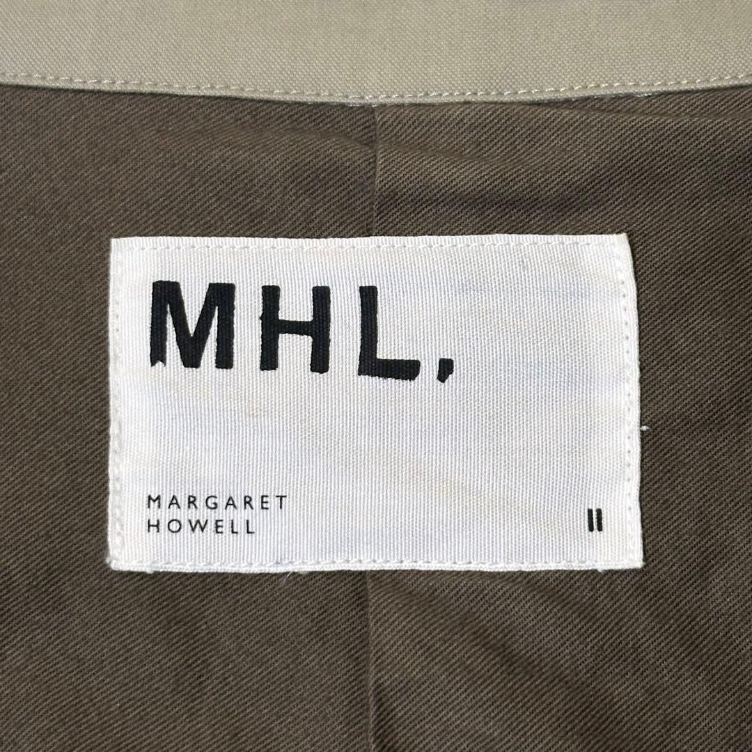 MHL. マーガレットハウエル ステンカラーコート トレンチ グレージュ M