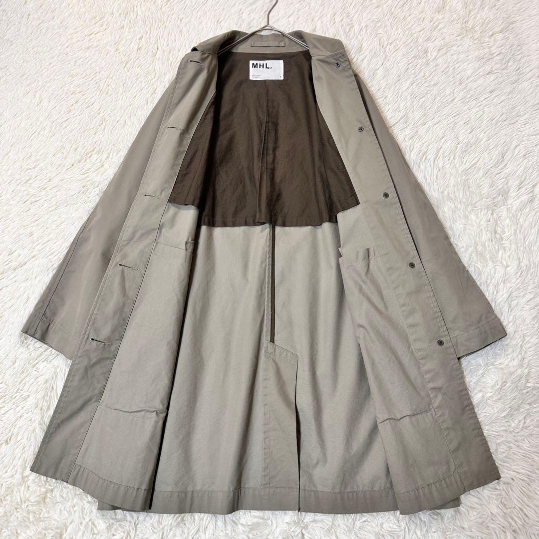 MHL. マーガレットハウエル ステンカラーコート トレンチ グレージュ M