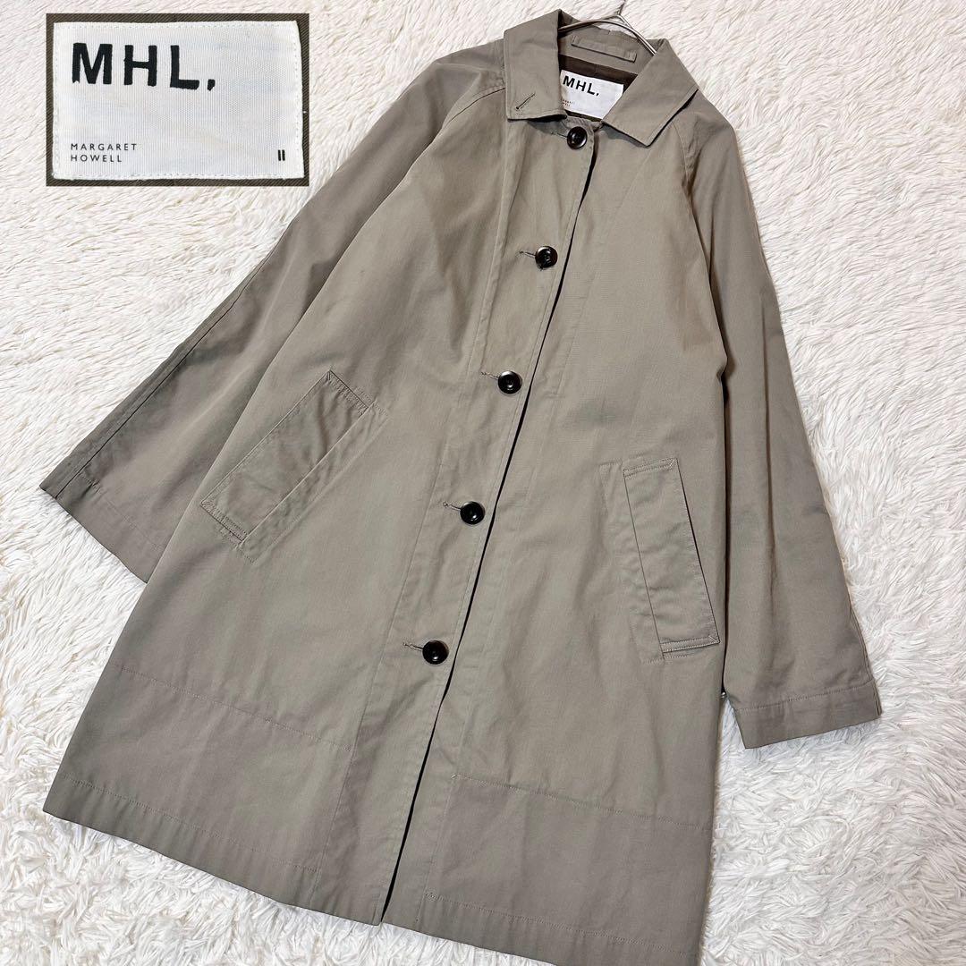 MHL. マーガレットハウエル ステンカラーコート トレンチ グレージュ M