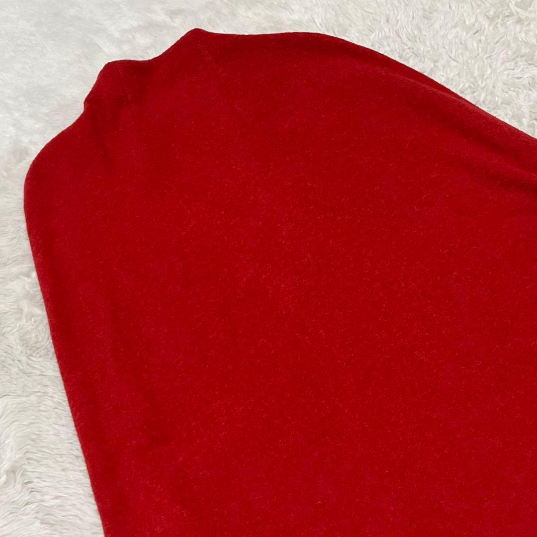 美品　ホコモモラ　マント　ケープ　ポンチョ　ロング　コート　手袋　ノーカラー　赤