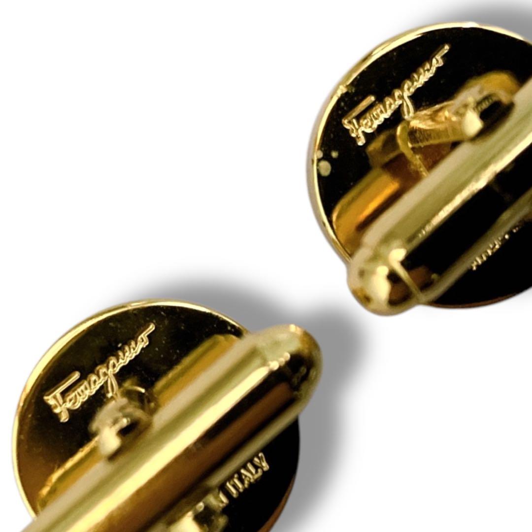 サルヴァトーレ フェラガモ 良品 イタリア製 スウィヴル式 ドッグ 犬 ゴールド