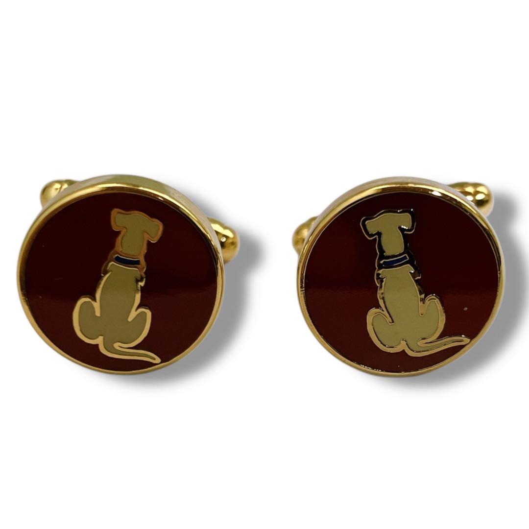 サルヴァトーレ フェラガモ 良品 イタリア製 スウィヴル式 ドッグ 犬 ゴールド