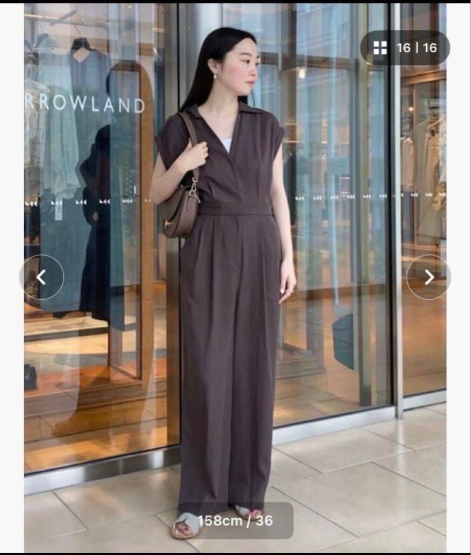 ブラウン 半袖 オールインワン ボールジィ　トゥモローランド