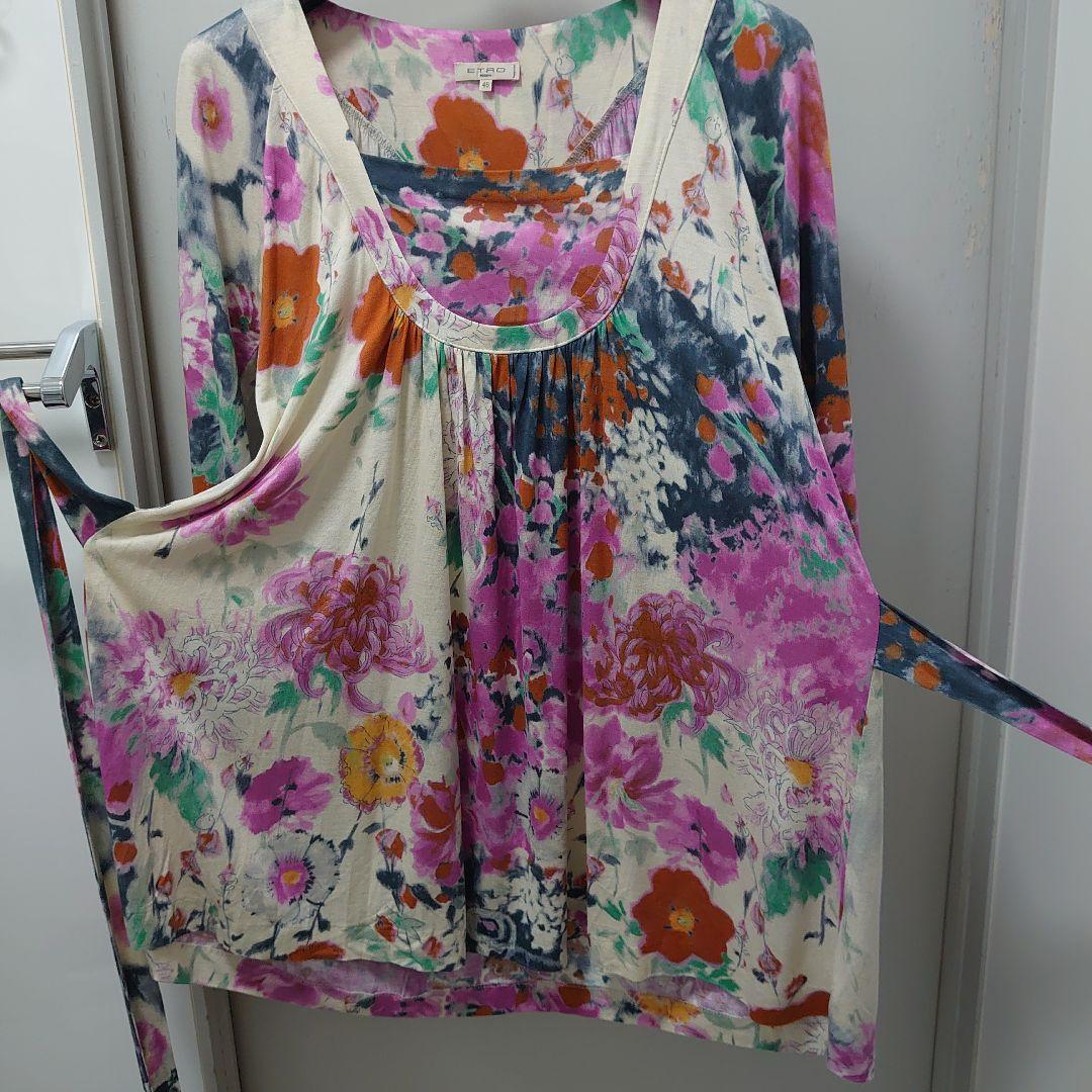 ETRO 花柄 五分袖チュニック サイズ46