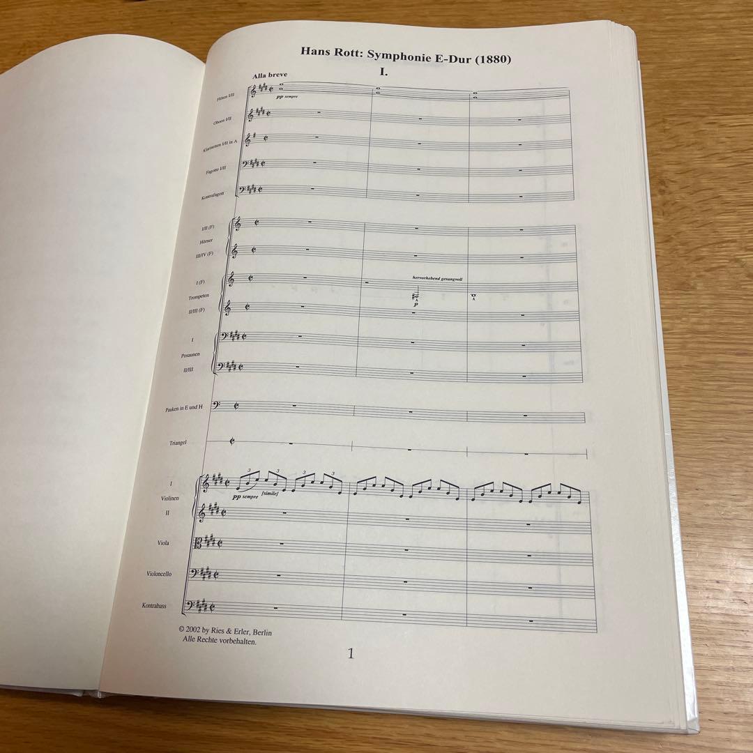 ハンス・ロット 交響曲第1番　スコア
