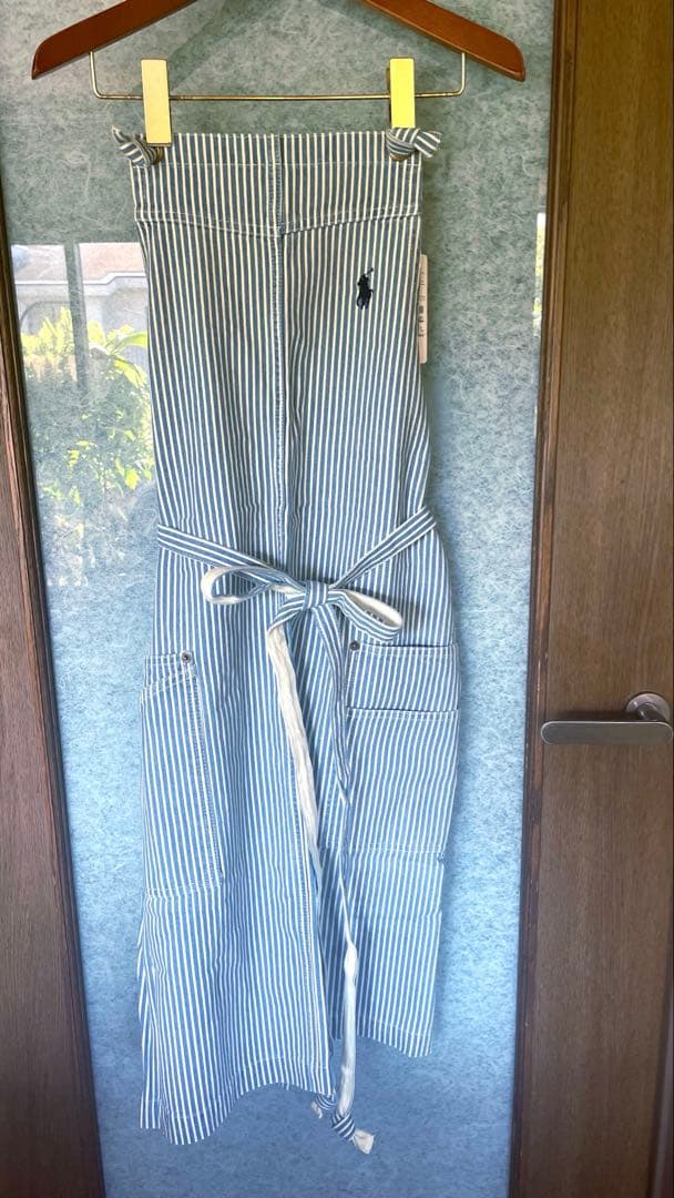 新品未使用タグ付き✳︎ラルフローレンホーム✳︎ヒッコリーストライプ✳︎デニムエプロン