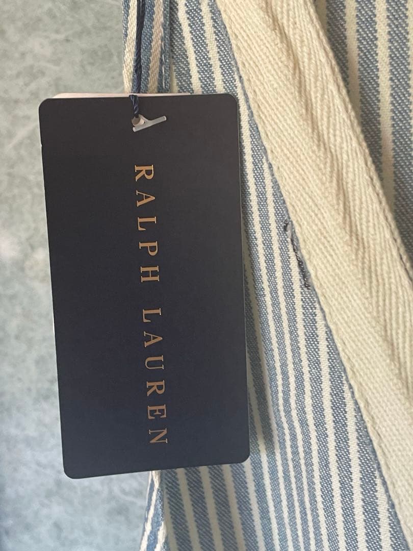 新品未使用タグ付き✳︎ラルフローレンホーム✳︎ヒッコリーストライプ✳︎デニムエプロン