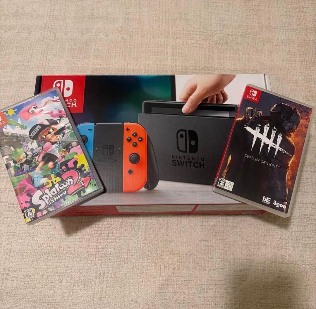 【美品】Nintendo Switch 本体 通常版 青赤 付属品完備