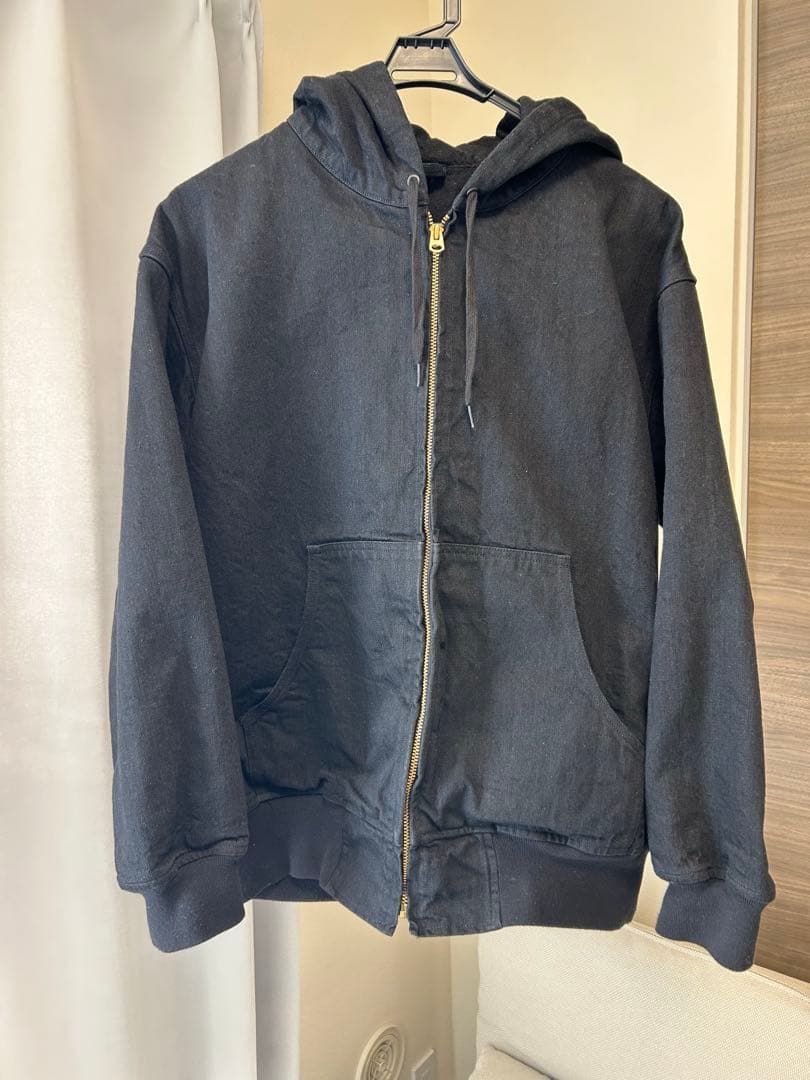 COMOLI 25aw ブラックデニムジップパーカ　サイズ１