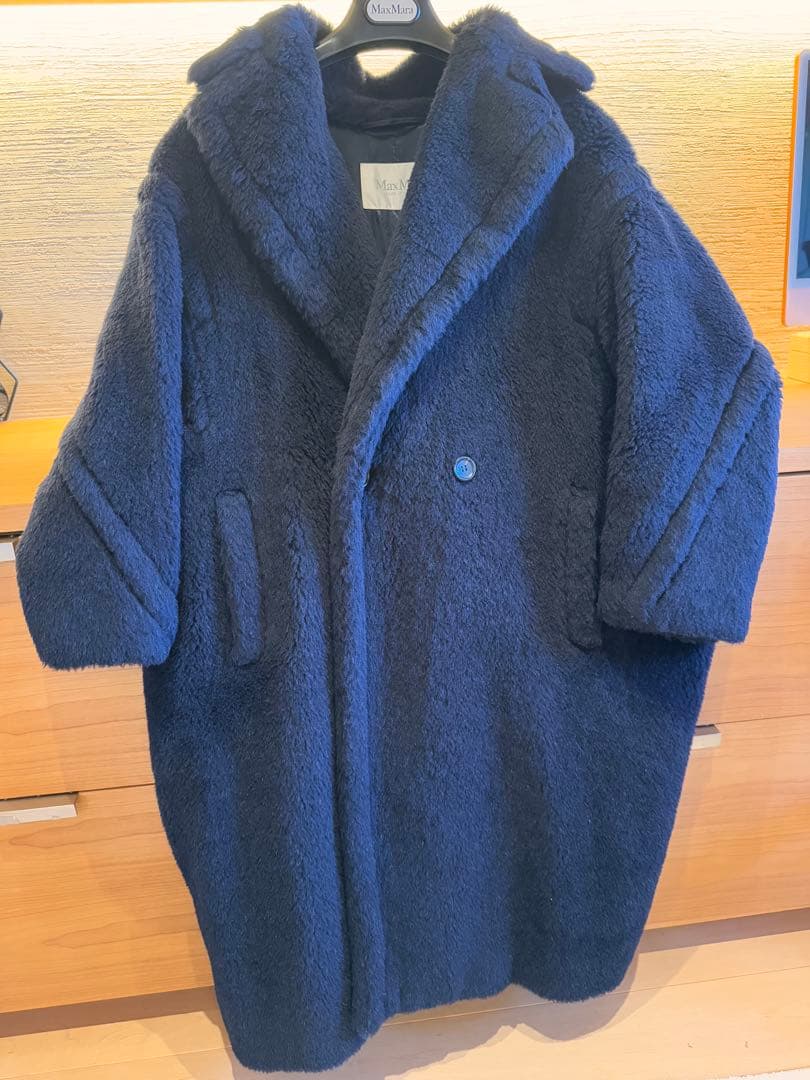 meronpon Max Mara ネイビー テディーコート XS