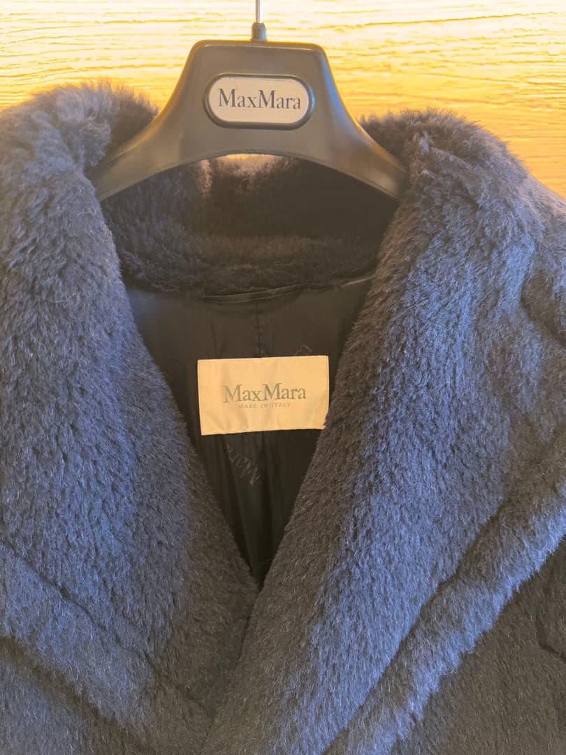 meronpon Max Mara ネイビー テディーコート XS
